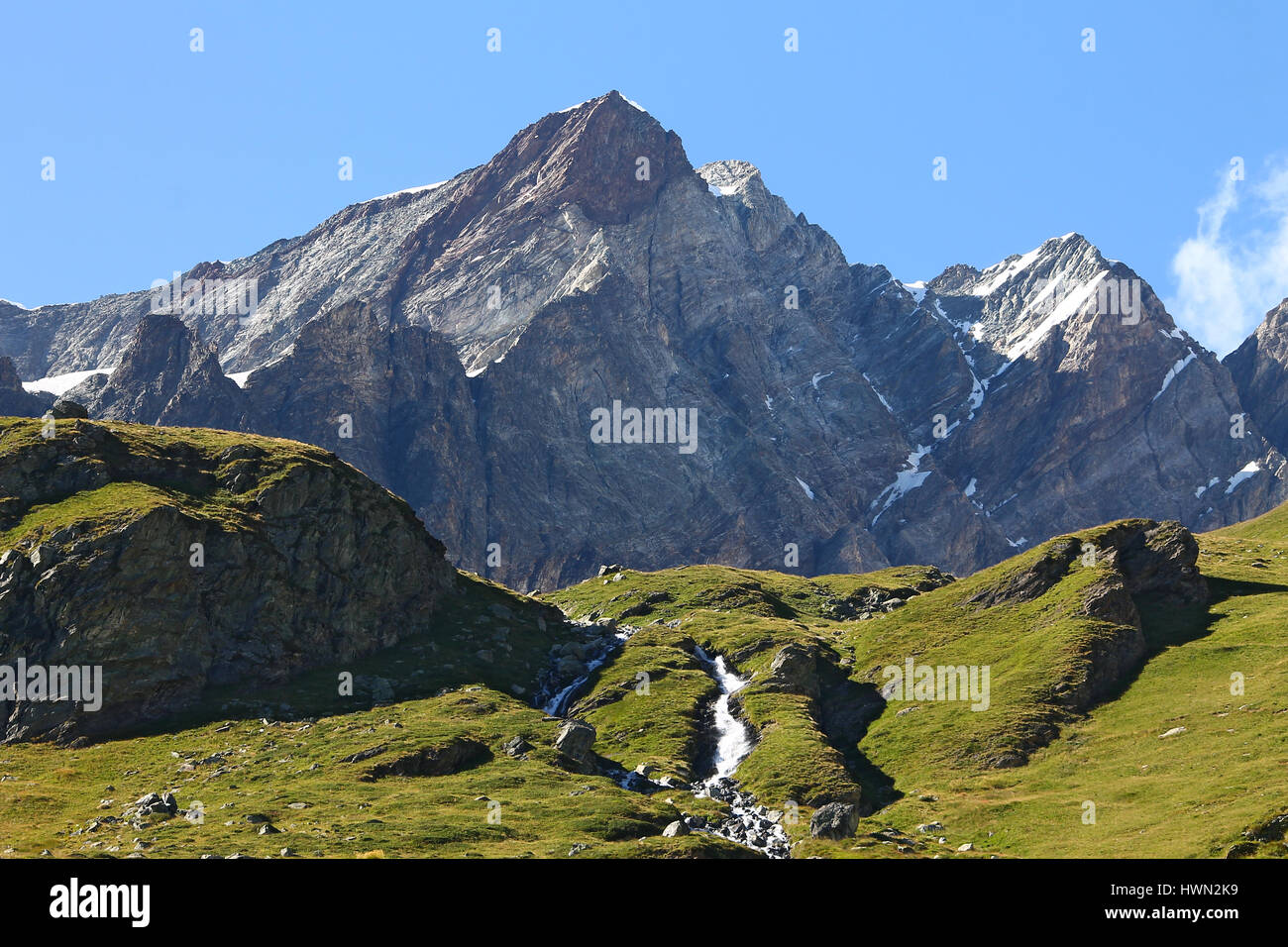 Breuil Cervinia Landschaft Stockfoto