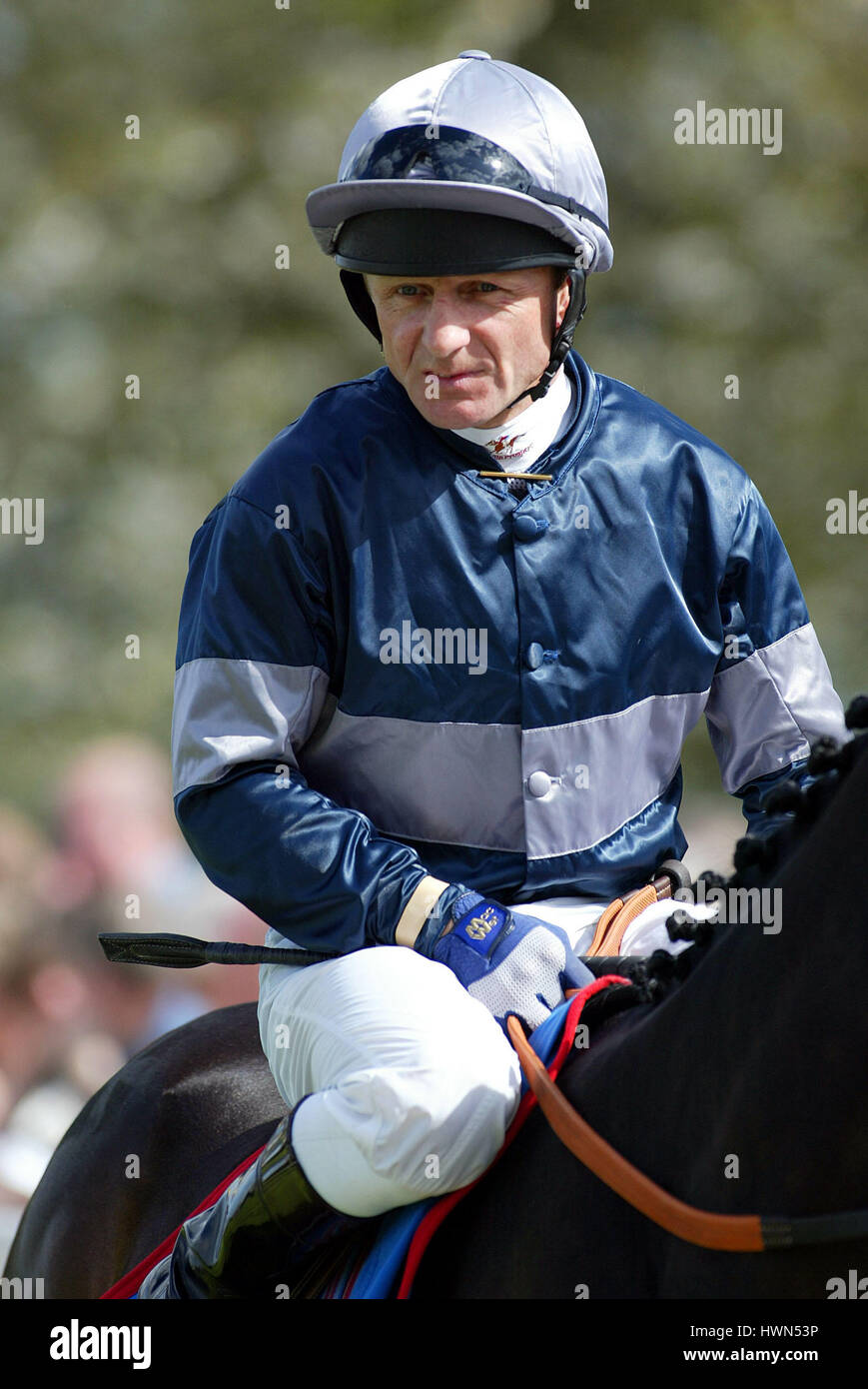 KEVIN DARLEY JOCKEY BEVERLEY RACECOURSE BEVERLEY 25. April 2002 Stockfoto