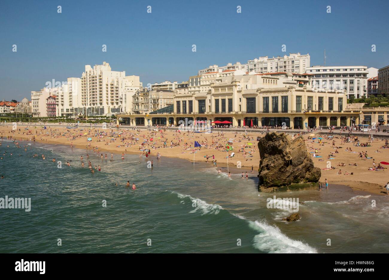 Pyrennees Atlantique, Baskenland, Biarritz, Casino De La Grande Plage, Frankreich Stockfoto