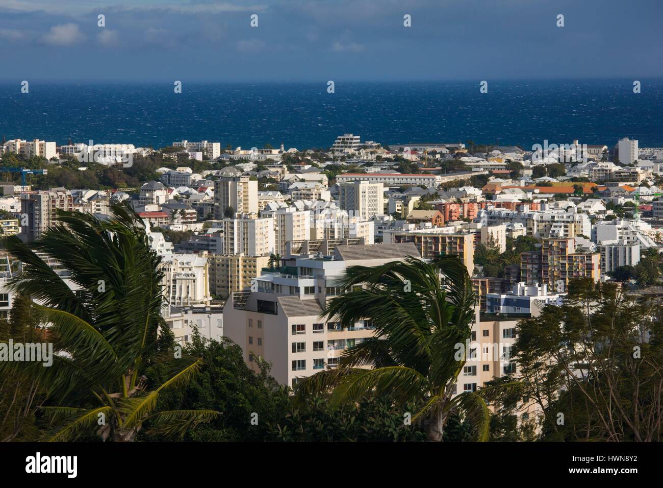 Frankreich, Réunion, SaintDenis, Blick vom Montgalliard,