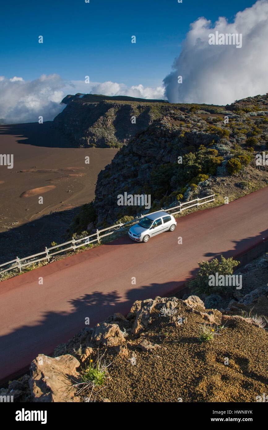 Frankreich, La Réunion, Weltkulturerbe von UNESCO, Bourg-Murat, Plaine-des-Sables Aschenebene des Vulkans Piton De La Fournaise Stockfoto