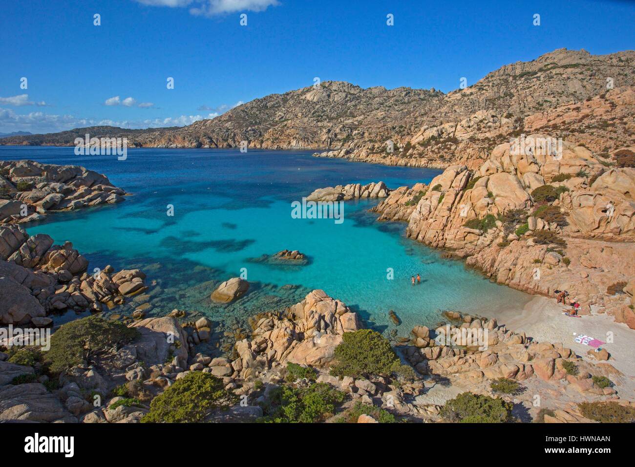 Italien, Sardinien, Archipel von Maddalena, Insel Caprera, Cala Coticcio Stockfoto