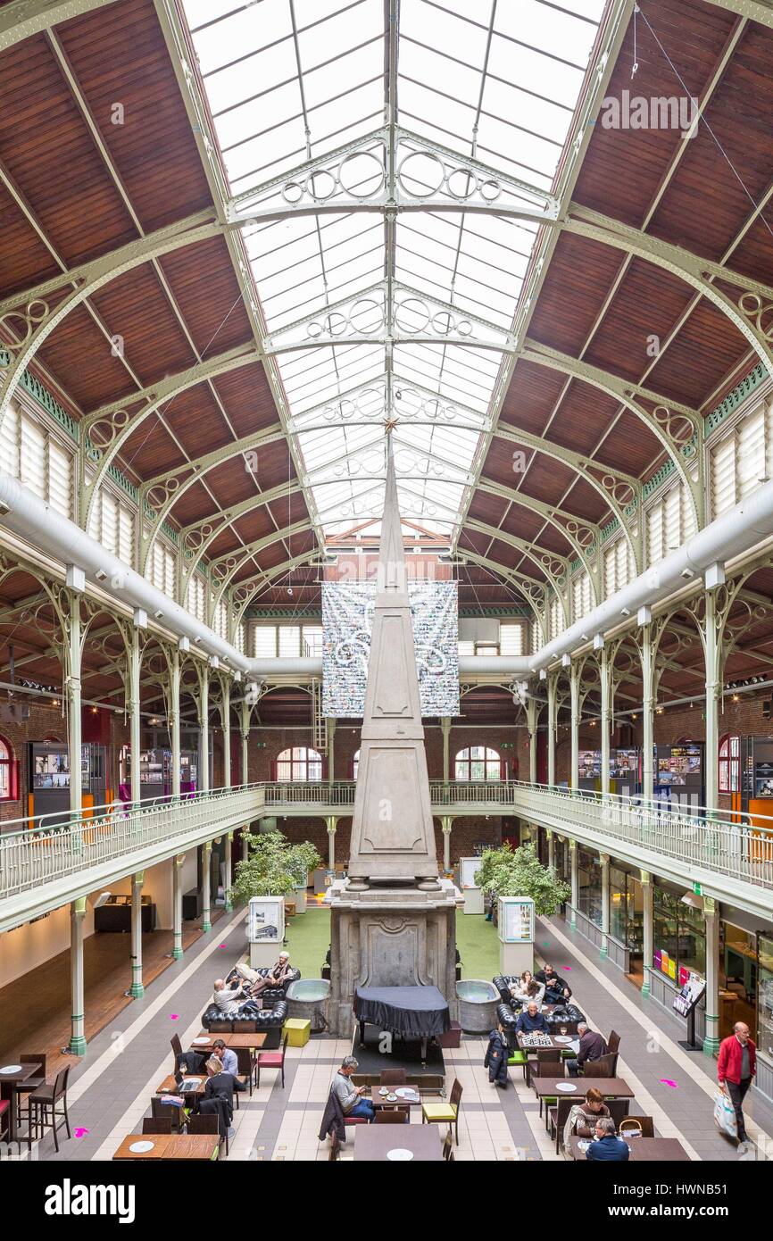 Belgien, Brüssel, Halles Saint Géry (Sint Gorikshallen), einer ehemaligen Markthalle am Ende des 19. Jahrhunderts erbaut und eine Ausstellung seit 1999 Stockfoto