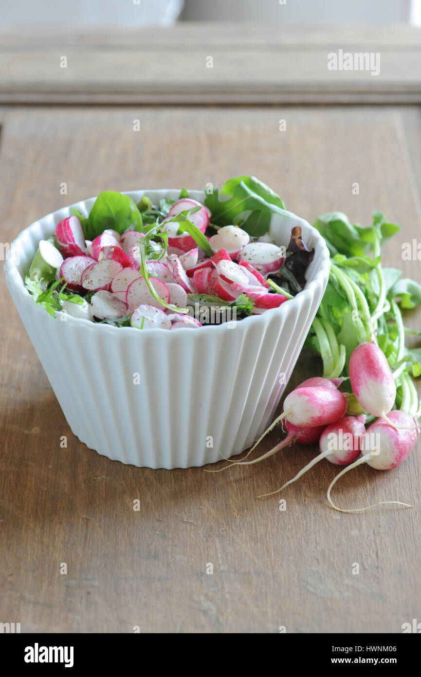 Salade de radis Stockfoto