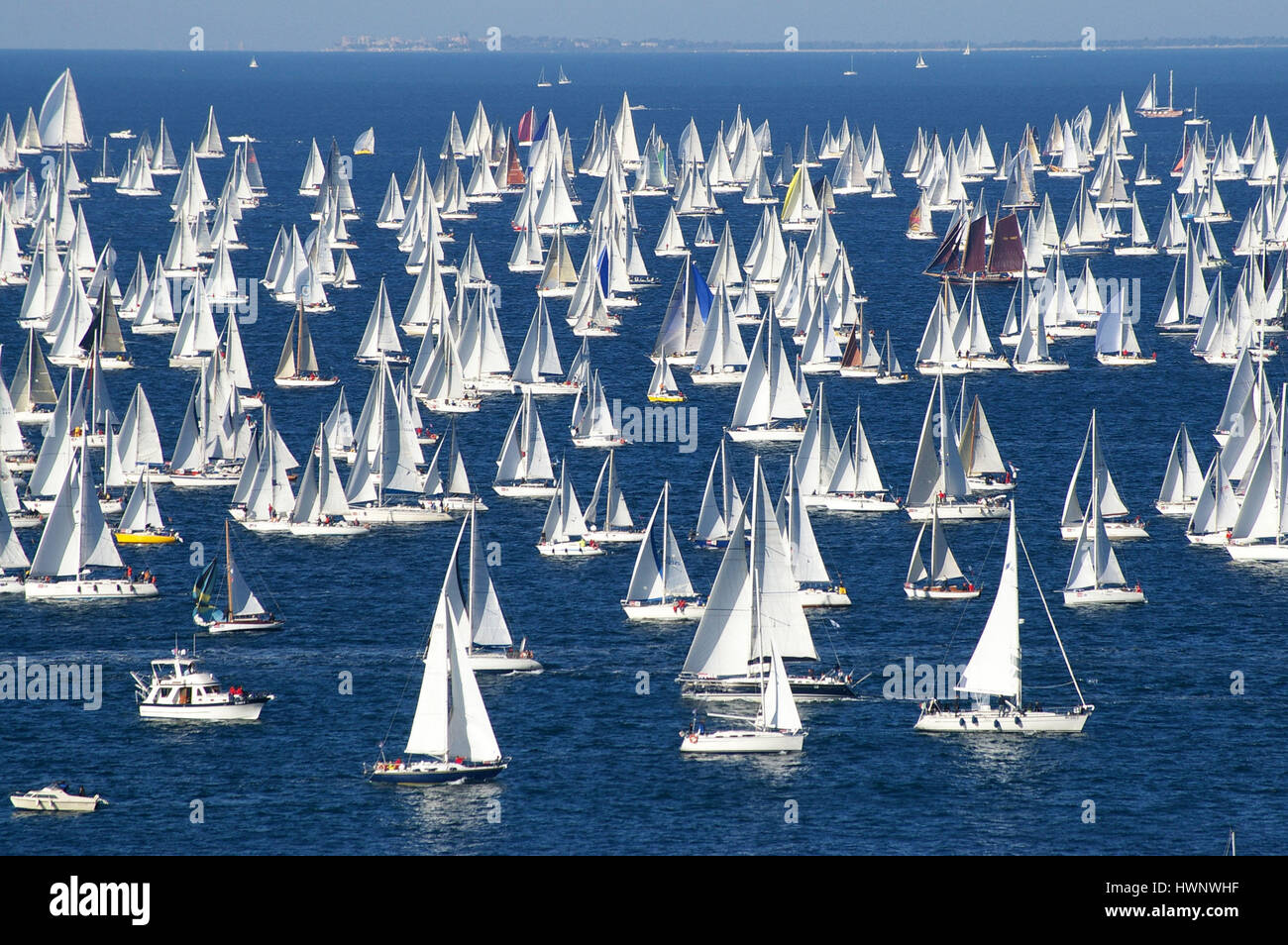 Segelboote Rennen über Golf von Triest in jährlichen Regatta Barcolana Kredit © Daiano Cristini/Sintesi/Alamy Stock Photo Stockfoto