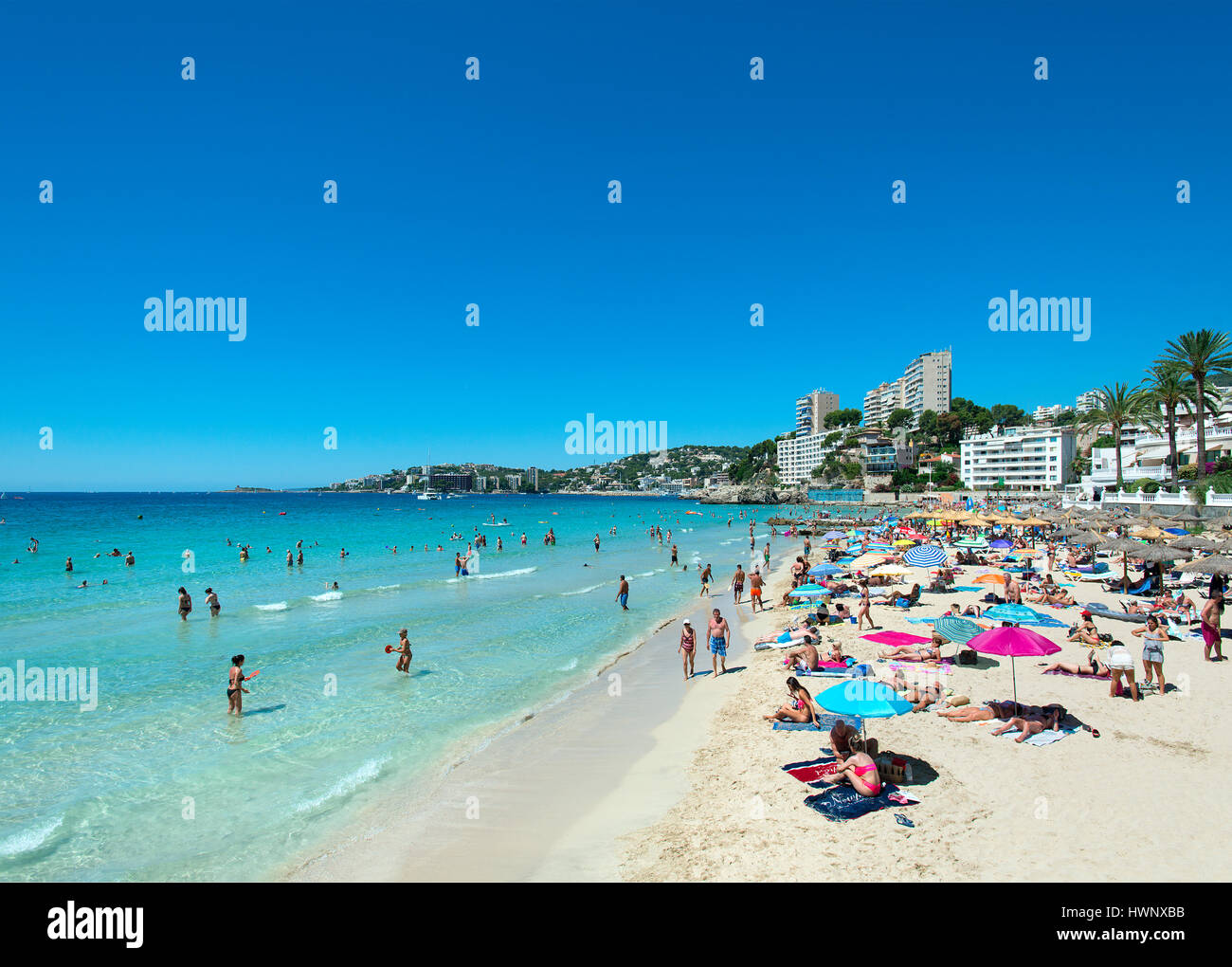 Strand von Cala Mayor, Mallorca, Balearen, Spanien Stockfoto