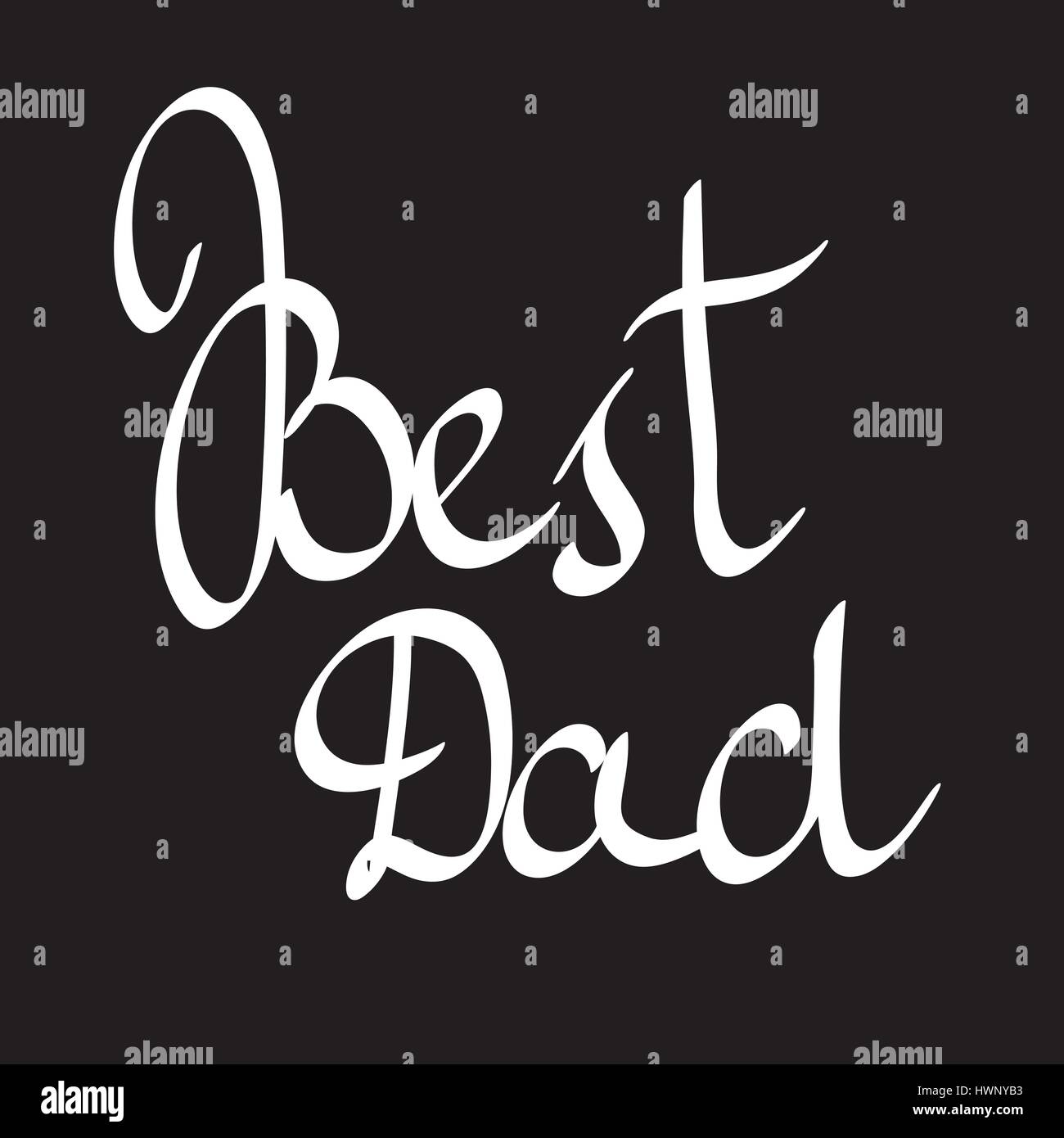 Beste Papa. Vektor handschriftlichen Beschriftung, T-shirt-print-Design, typografische Komposition auf schwarzem Hintergrund isoliert. Stock Vektor