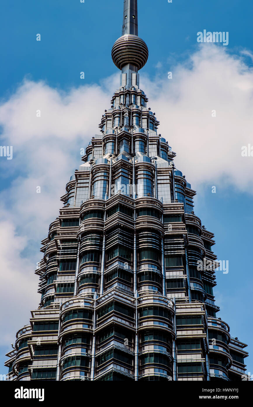 Petronas Tower Oberteil, Kuala Lumpur, Malaysia Stockfoto