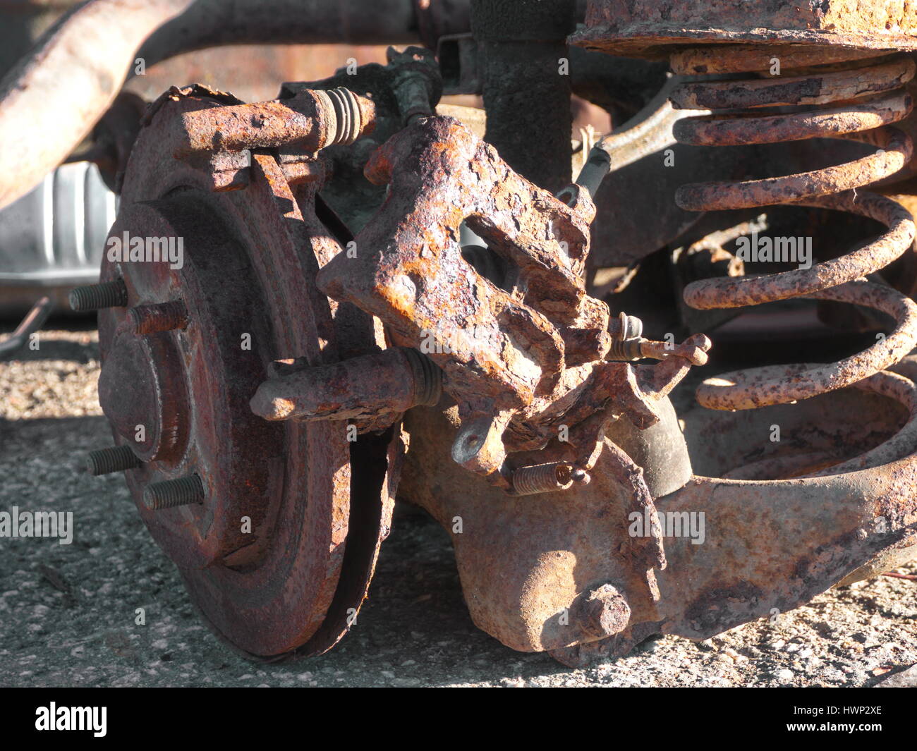 Rostige Teile aus alten Auto Stockfoto