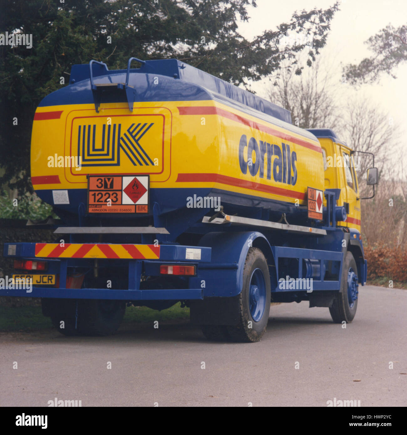 Corralls UK Petroleum Kraftstofftanker Circa 1989 Stockfoto