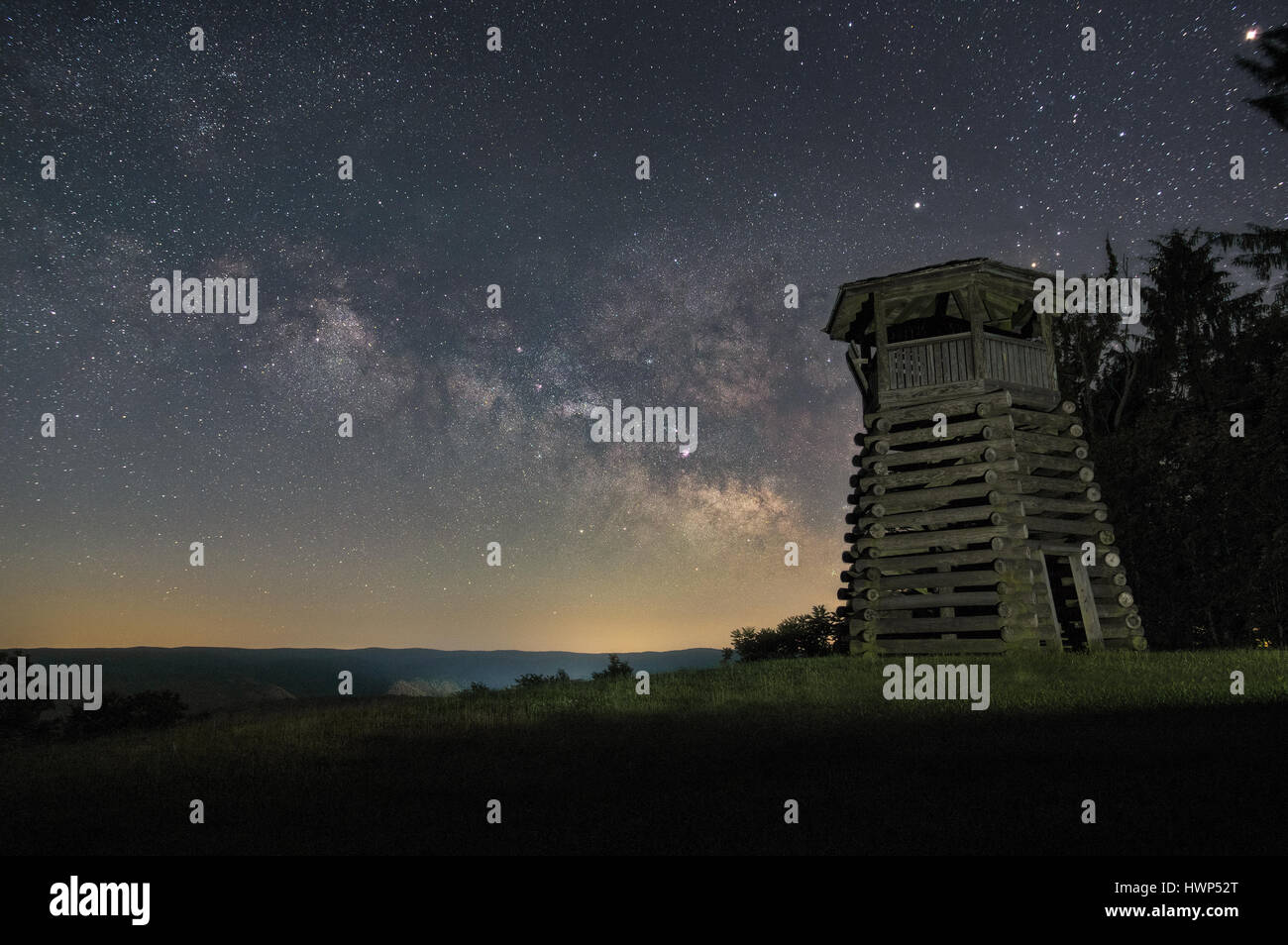 Droop Mountain Battlefield State Park in der Nähe von Hillsboro, West Virginia ist Teil der langen Bereich im Laufe der Allegheny Frontseite wo der Milchstraße Stockfoto