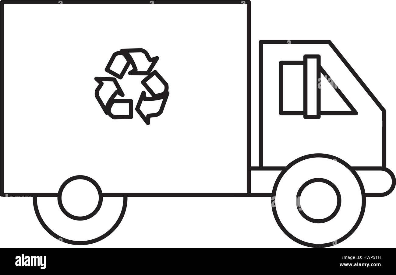 Recycle Truck isoliert Symbol Vektor-Illustration-design Stock Vektor