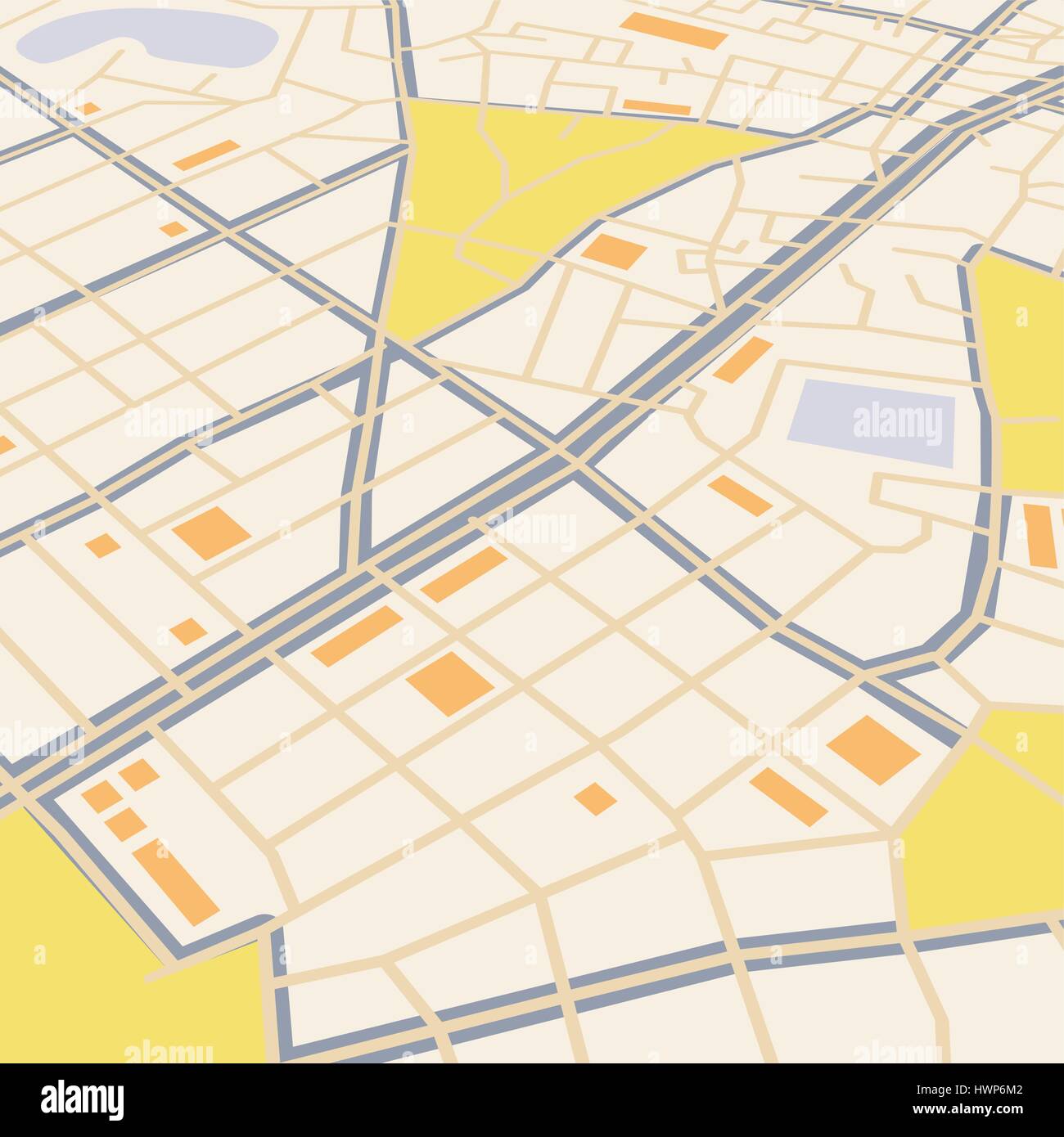 Vektor-Stadtplan Stock Vektor