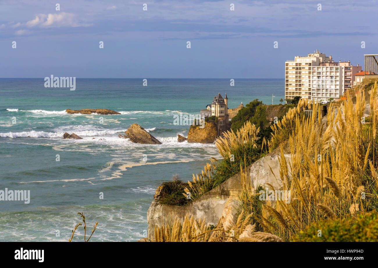 Ansicht von Biarritz - Frankreich, Aquitanien Stockfoto