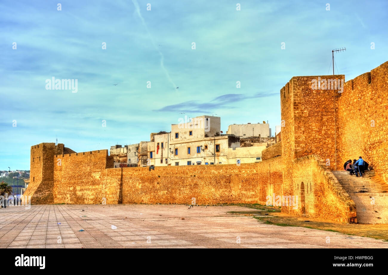 Alten Stadtmauern von Safi, Marokko Stockfoto