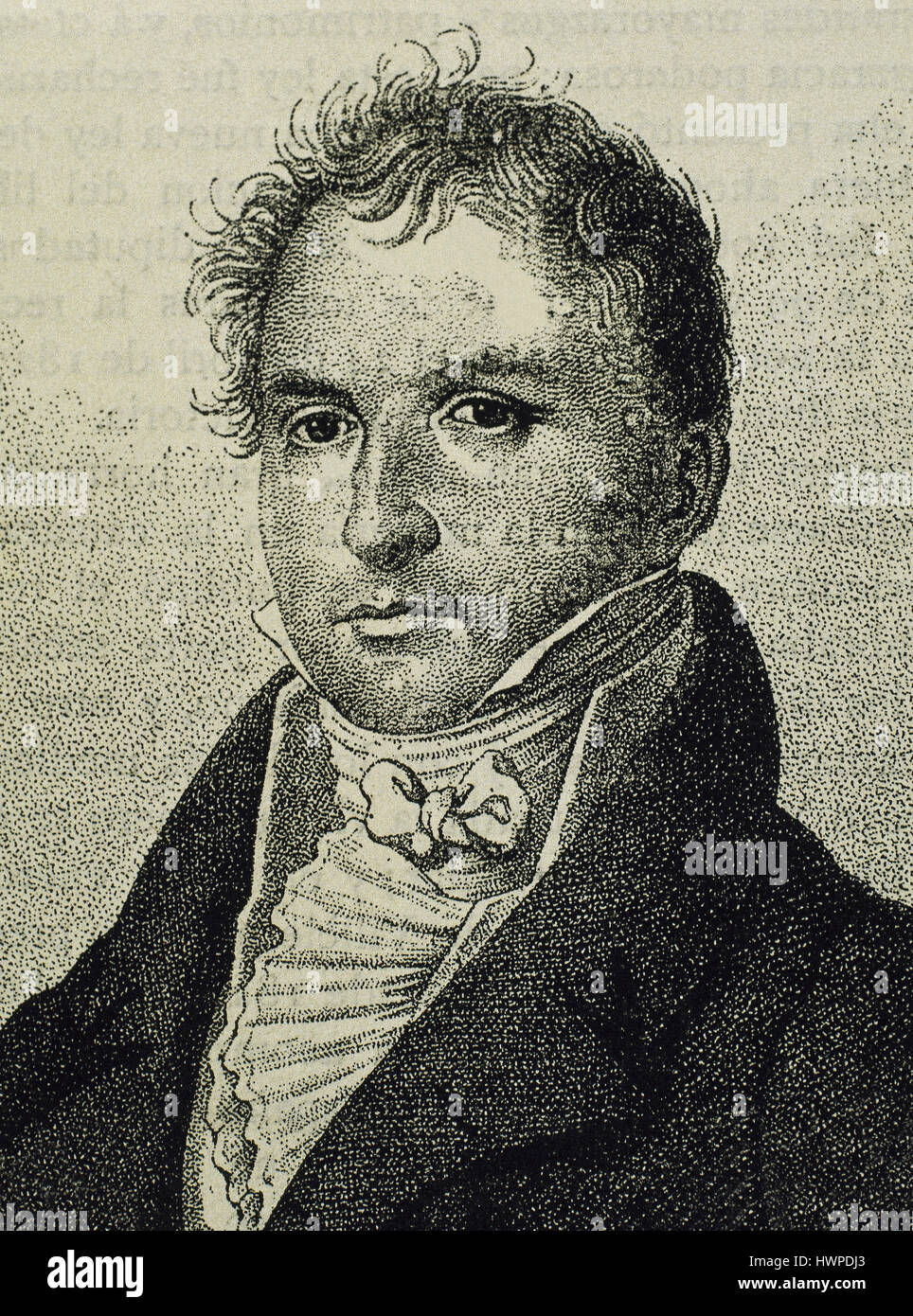 Casimir Pierre Perier (1777-1832). Französischer Bankier, Minenbesitzer, politischer Führer und Staatsmann. Perier in seinen 30ern. Porträt. Gravur. Stockfoto