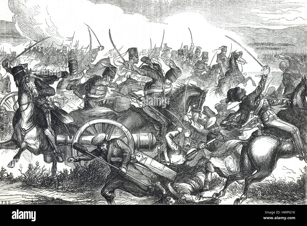 Die Ladung der leichten Brigade, Schlacht von Balaklava, Krimkrieg, 1854 Stockfoto