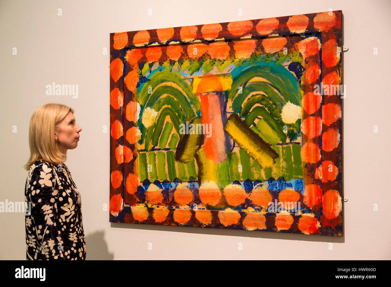 London, UK. 22. März 2017. DH in Hollywood, 1980-84, von Howard Hodgkin. Vorschau der Ausstellung fehlen Freunde Howard Hodgkin (1932-2017) in der National Portrait Gallery. Die Ausstellung ist ab dem 23. März, 18. Juni 2017 für die Öffentlichkeit geöffnet. Stockfoto