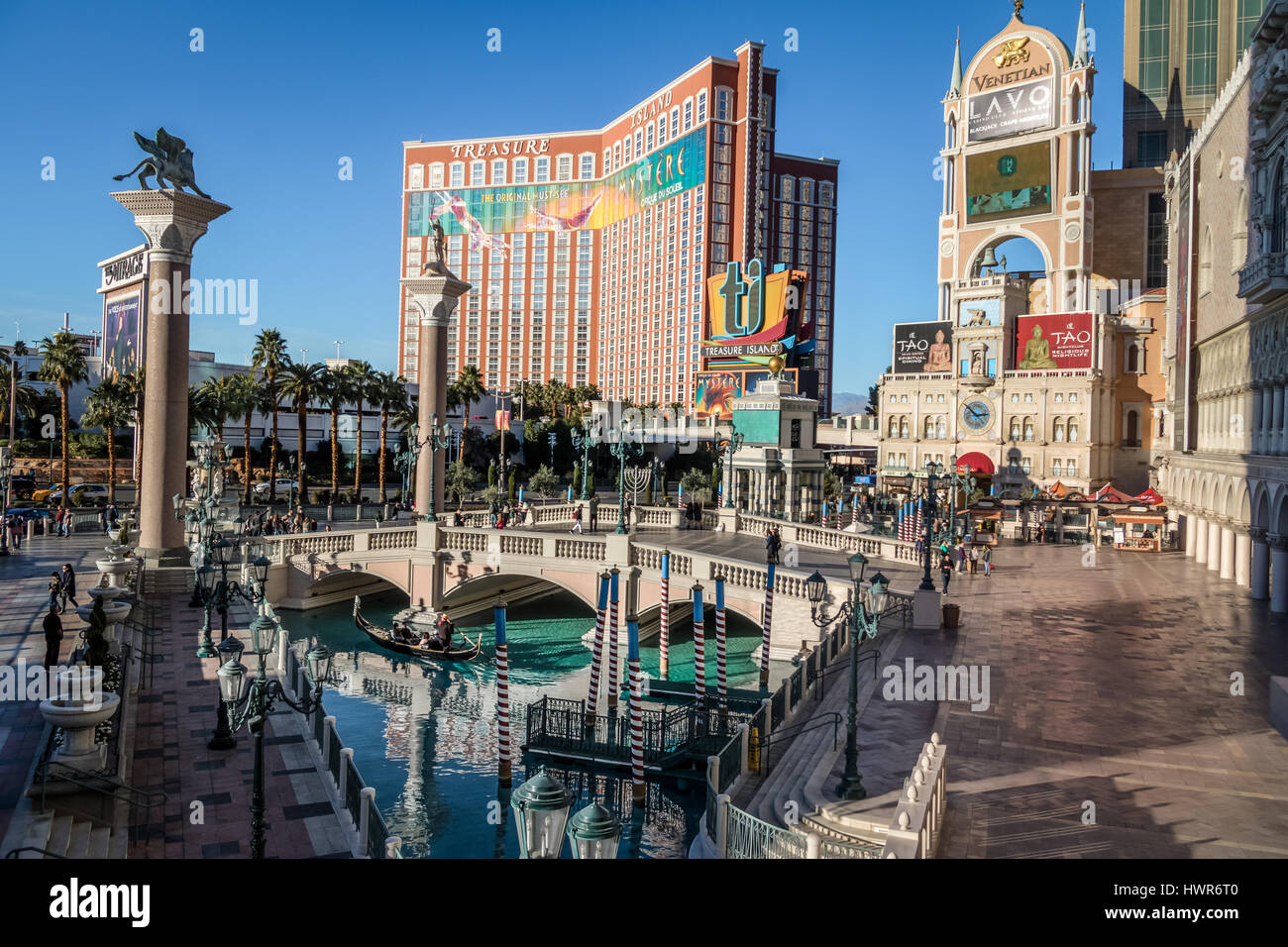 Canal Grande von Venedig Hotel Casino - Las Vegas, Nevada, USA Stockfoto