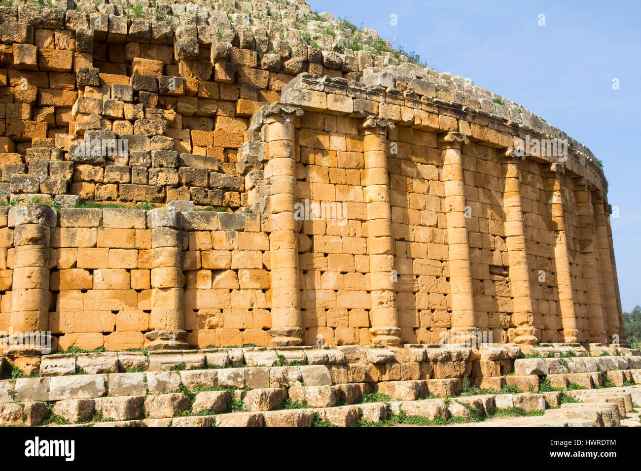 Königliche Mausoleum von Mauretanien in Algerien, eines Grabmals 3BC von König von Mauretanien, Juba II und seine Königin Cleopatra Selene II gebaut. Stockfoto