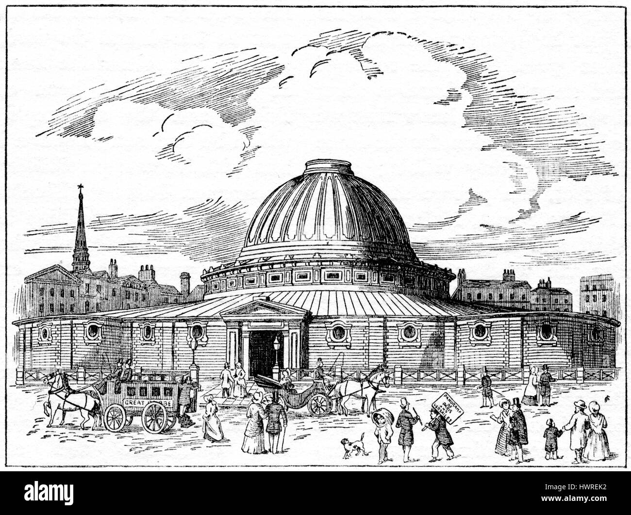 Wyld des Great Globe, Attraktion am Leicester Square 1851-1862, London, 19. Jahrhundert Stockfoto