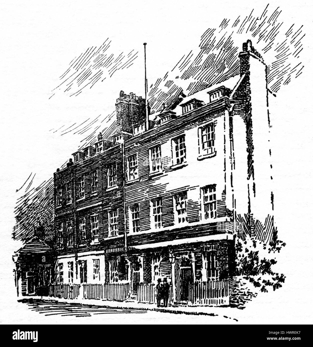 Abbildung 10 Downing Street, London, 19. Jahrhundert Stockfoto