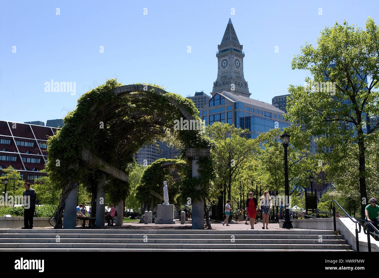 Christopher Columbus Park in Boston, Massachusetts North End Stockfoto