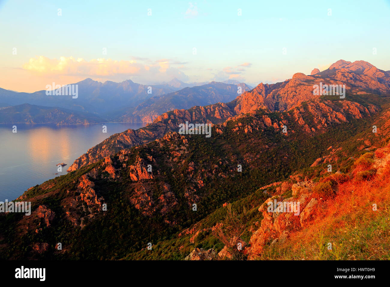 Die Calanches von Piana i, Korsika. Frankreich Stockfoto