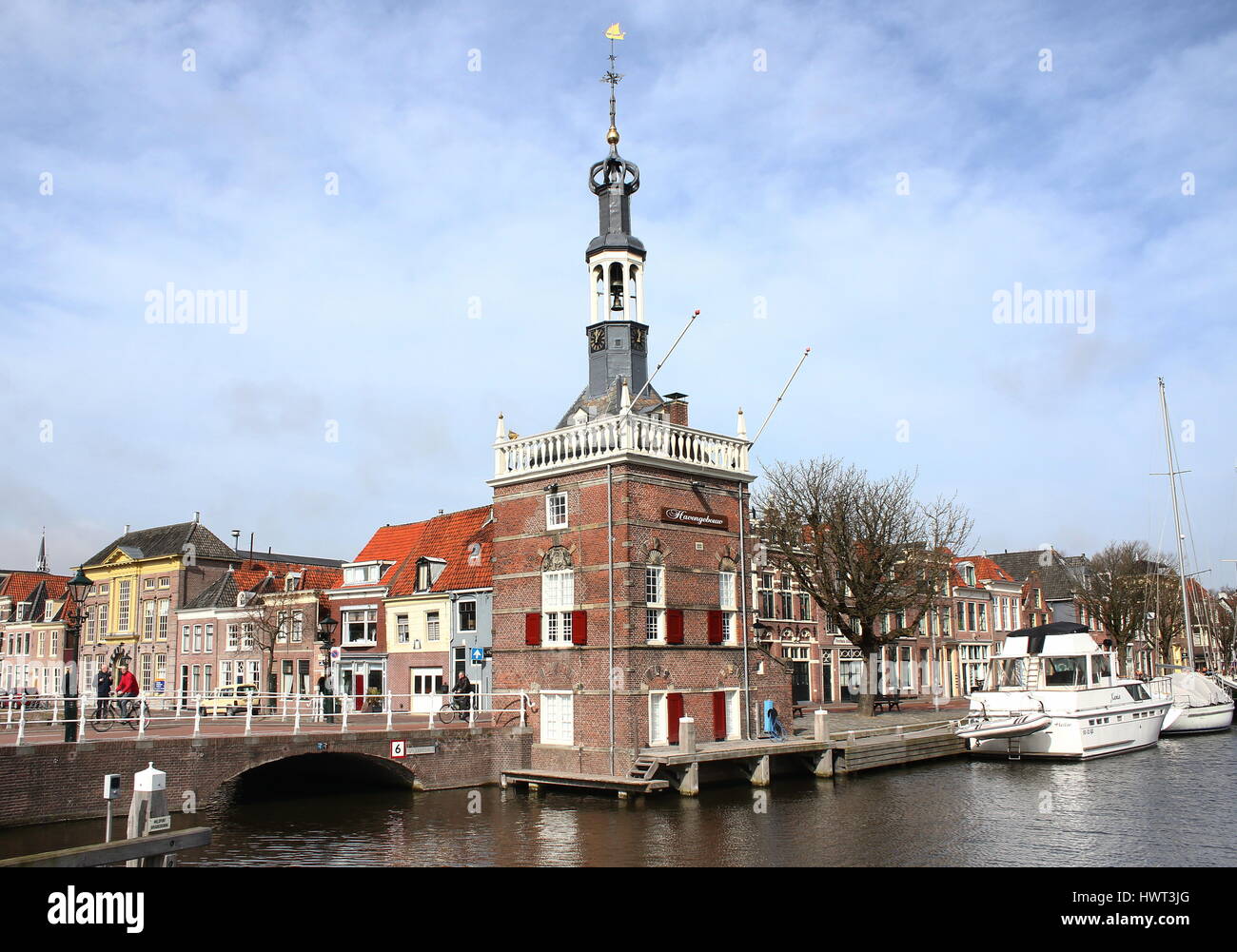 Anfang des 17. Jahrhunderts Accijnstoren (Excise Tax Turm) am Bierkade, Alkmaar, Niederlande Stockfoto