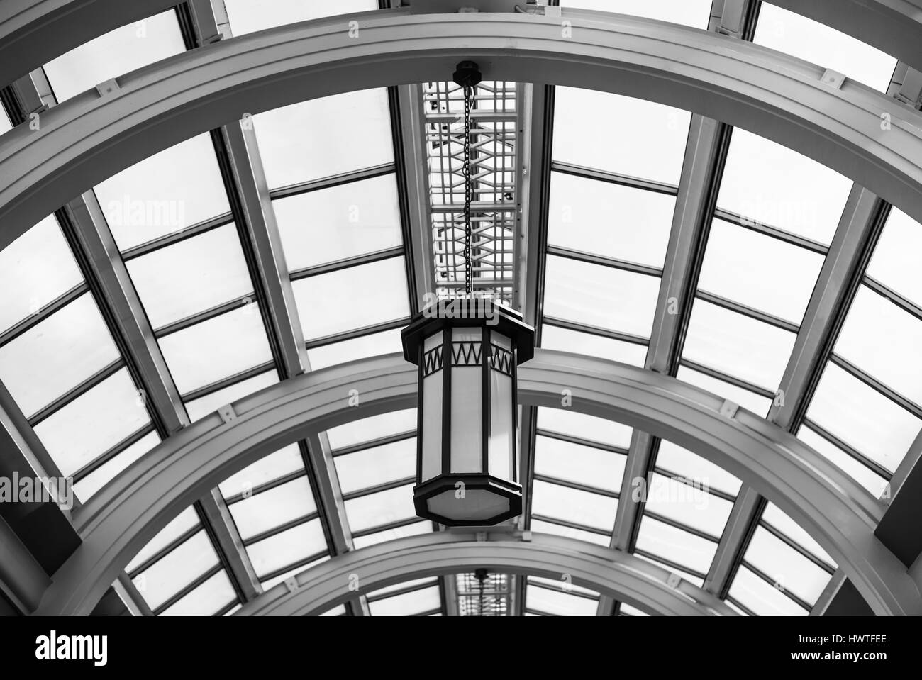 Villa Marina Arcade-Glasdach, Douglas, Isle Of Man Stockfoto