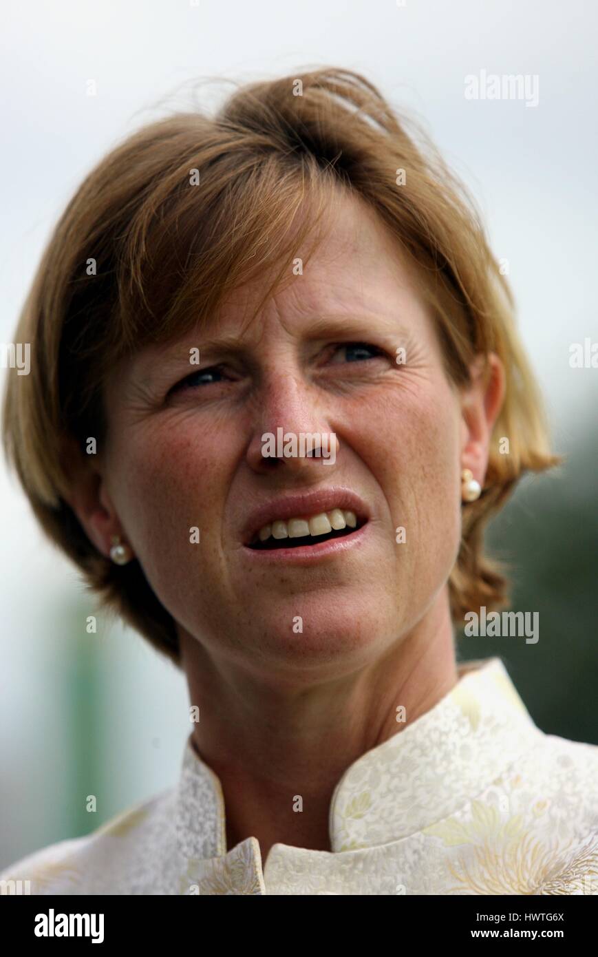 AMANDA PERRETT RACE HORSE TRAINER YORK RACECOURSE YORK ENGLAND 22. August 2006 Stockfoto