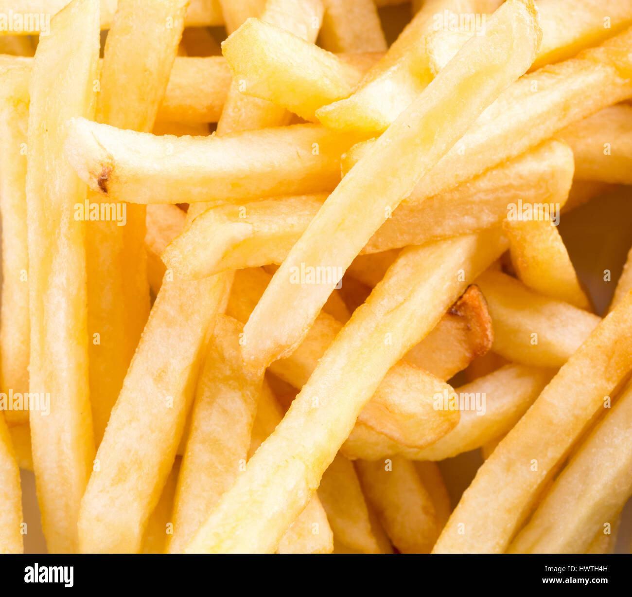 Nahaufnahme von Kartoffelchips. Stockfoto
