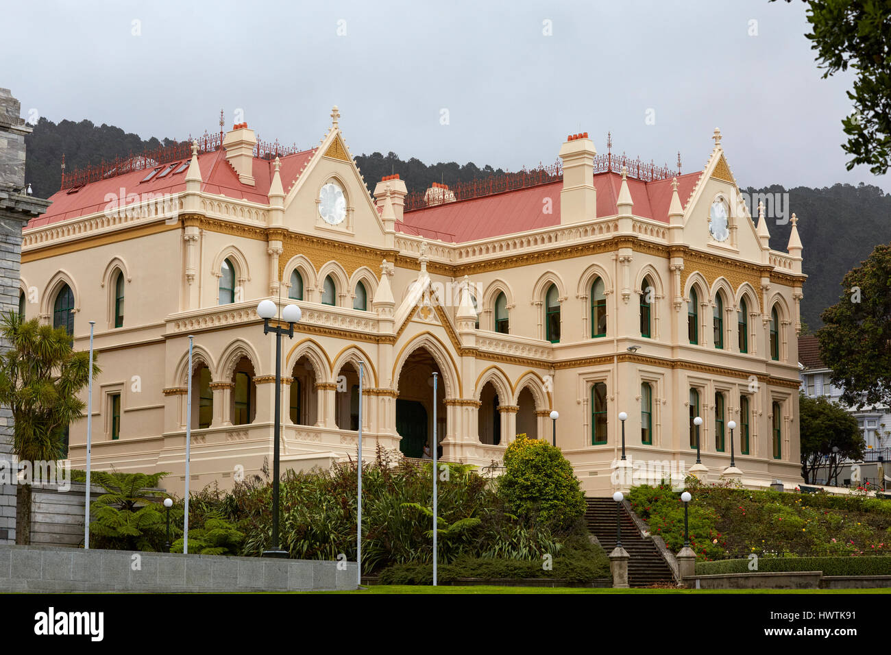 Parlamentsbibliothek, Wellington, Neuseeland Stockfoto