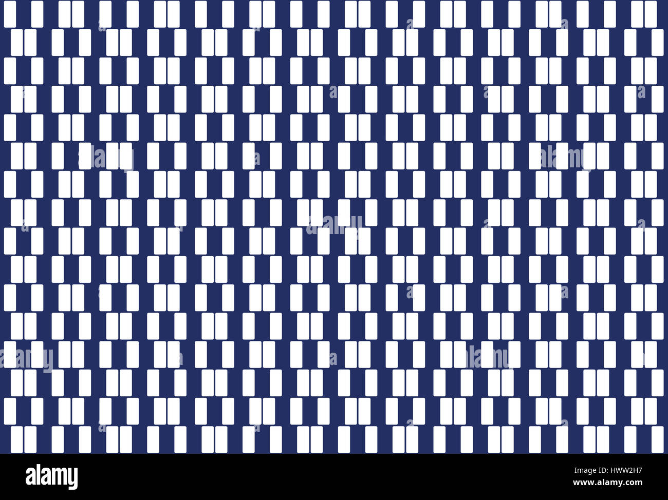 Weiße Rechtecke in einer Reihe. Muster und nahtlose Fliese. Textil-Design und Hintergrund. Geometrische Café Wall Illusion. Rechtecke scheinen geneigt werden. Stockfoto