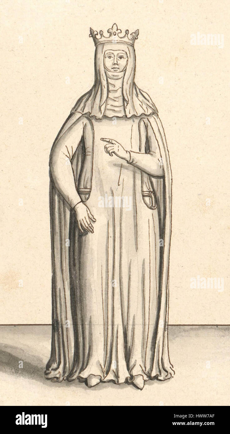 Blanka Navarra, geboren 1387, regierte von 1425 bis zu ihrem Tod 1441 als Königin von Navarra. Tochter von König Karl III. Von Navarra und Eleanor von Kastilien heiratete sie Johannes II. Von Aragon. Zu ihren Nachkommen gehörten Karl von Viana, Blanka II. Und Eleanor von Navarra. Stockfoto