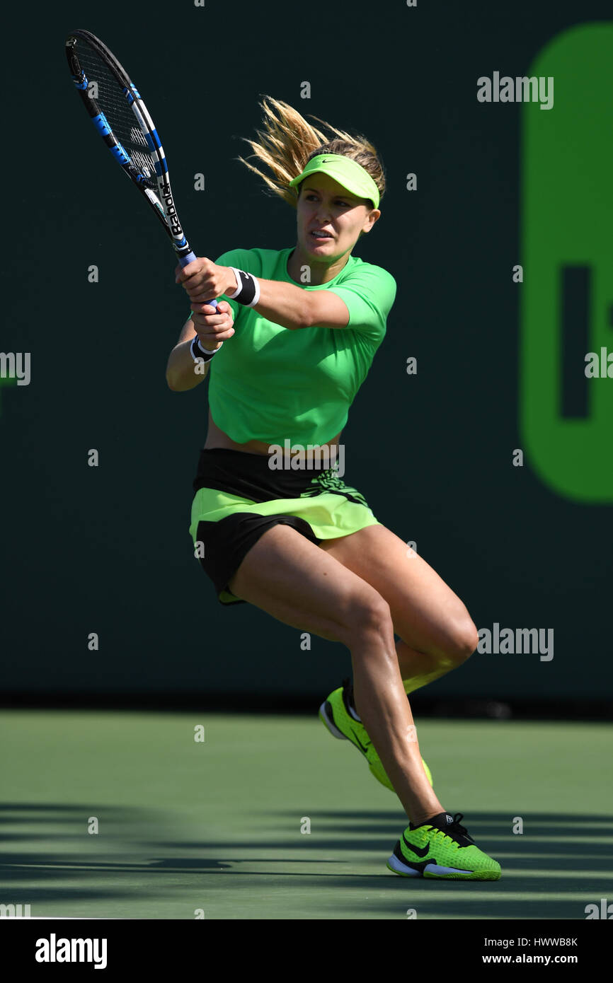 Key Biscayne, Florida, USA. 22. März 2017. Eugenie Bouchard Vs Ashleigh Barty während der Miami Open im Crandon Park Tennis Center am 22. März 2017 in Key Biscayne, Florida. Bildnachweis: Mpi04/Medien Punch/Alamy Live-Nachrichten Stockfoto