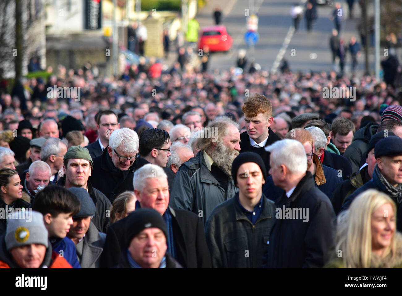 Derry, Nordirland. 23. März 2017. Die Beerdigung von Sinn Féins Martin McGuinness in Derry: Mark Winter/Alamy Live-Nachrichten Stockfoto