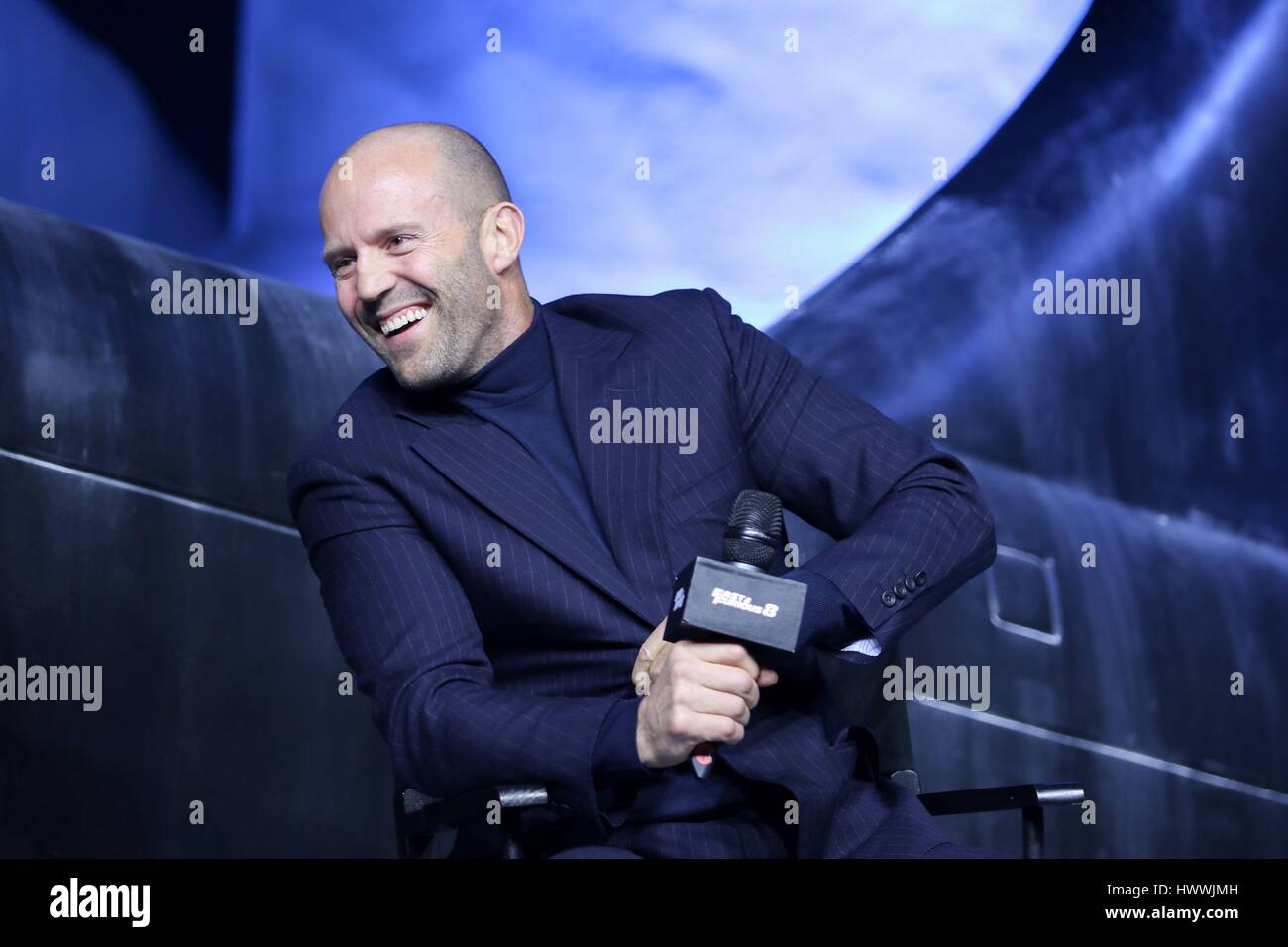 Peking, China. 23. März 2017. Jason Statham und Charlize Theron teilnehmen die Produktion Konferenz der das Schicksal der Furious Pressekonferenz in Peking am 23. März 2017. Bildnachweis: TopPhoto/Alamy Live-Nachrichten Stockfoto