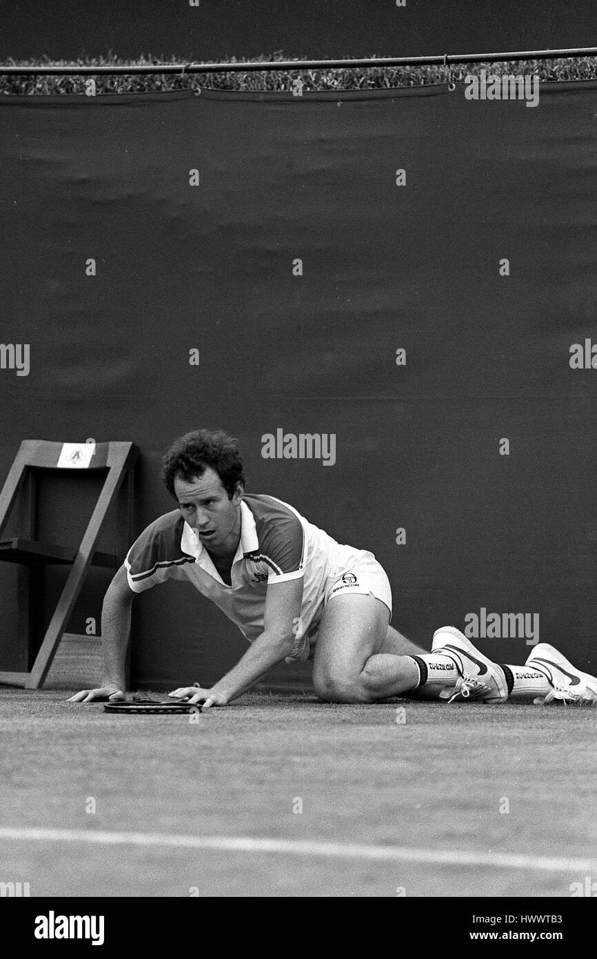 JOHN MCENROE WIMBLEDON Meisterschaft 27. Juni 1983 Stockfoto