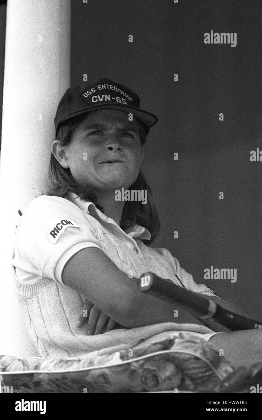 HANA MANDLIKOVA WIMBLEDON Meisterschaft 12. Juli 1984 Stockfoto