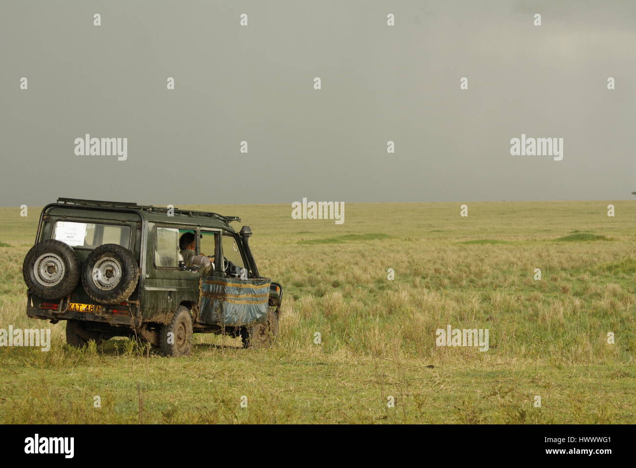 Gerade der Sturm Ansatz, Masai Mara, Kenias Stockfoto