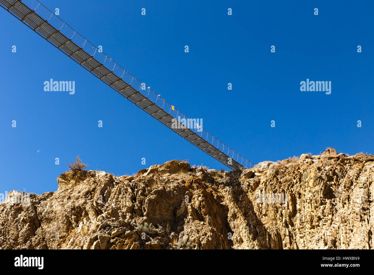 Hängebrücke, Himalaya Stockfoto