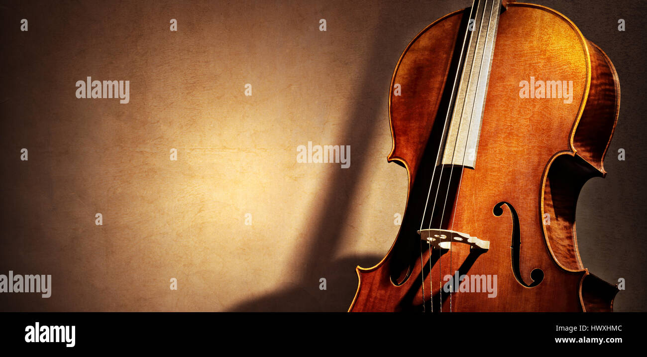 Cello Hintergrund mit Silhouette und Kopie Speicherplatz für Musikkonzept Stockfoto
