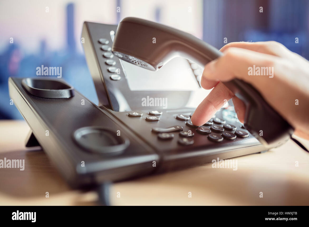 Wählen Telefon-Tastatur-Konzept für Kommunikation, Kontakt uns und Kunden-service Unterstützung Stockfoto