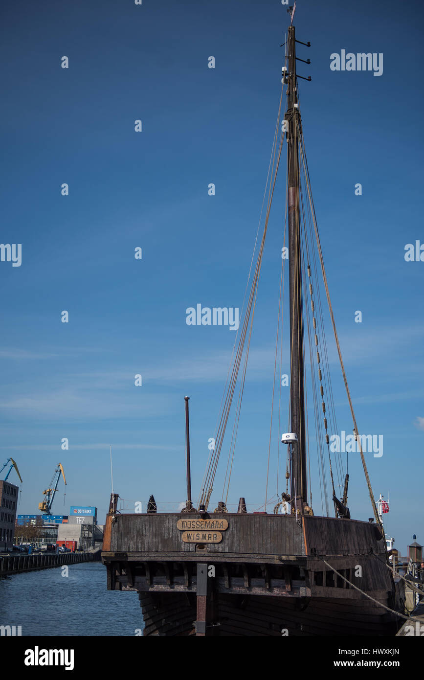 Wismar, Hansestadt, Wismarer Kogge, Schiff, Schiff, Hafen, hafen Stockfoto