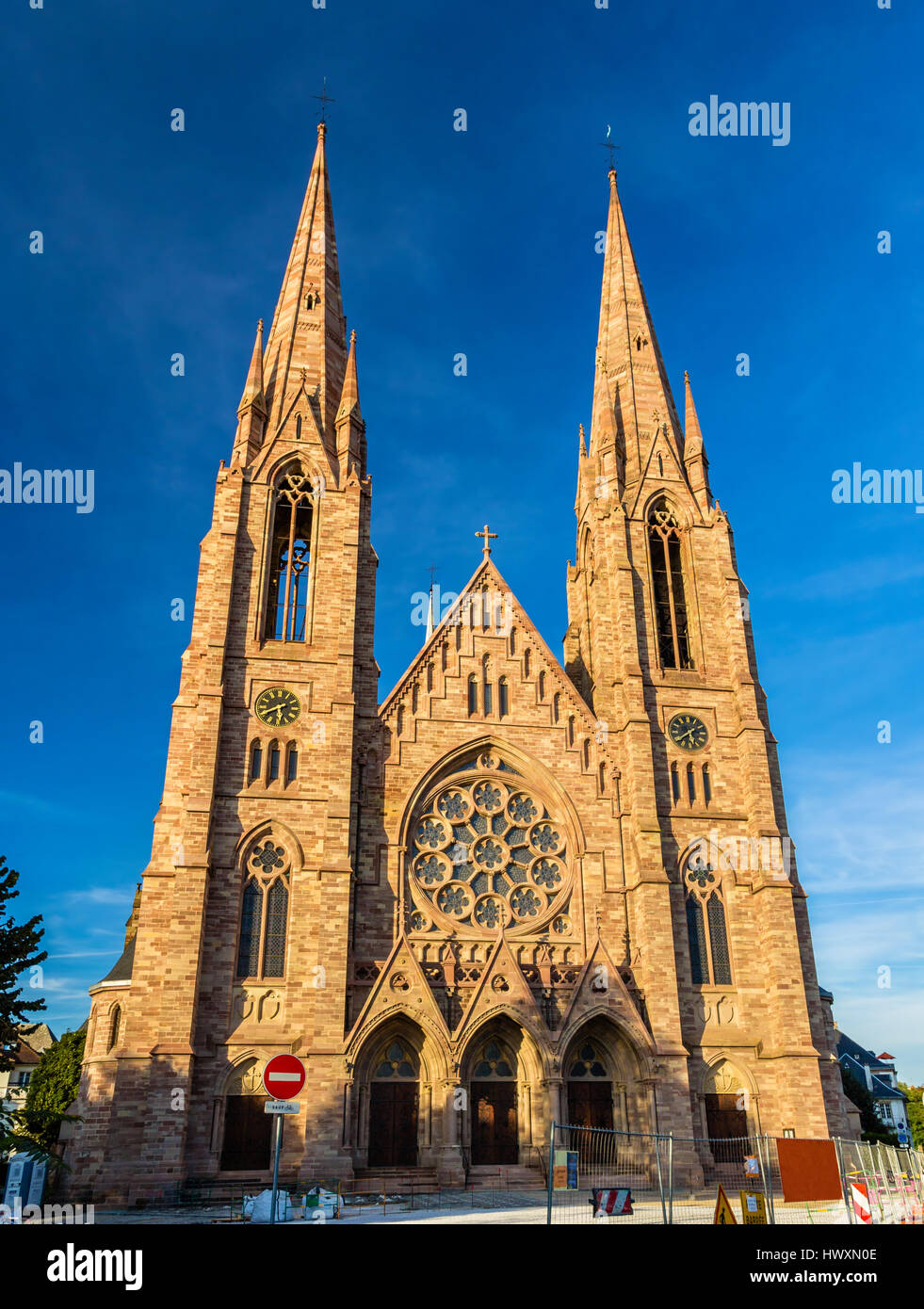 St. Pauls-Kirche in Straßburg - Elsass, Frankreich Stockfoto