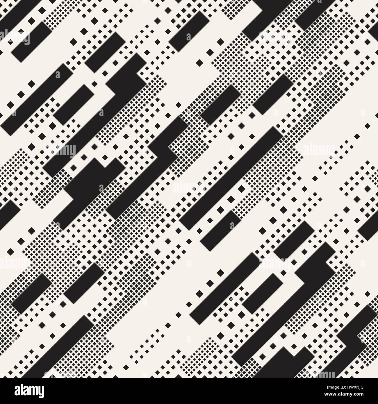 Endlosen abstrakten Hintergrund mit zufälliger Größe Quadrate. Vector Seamless Pattern. Stock Vektor