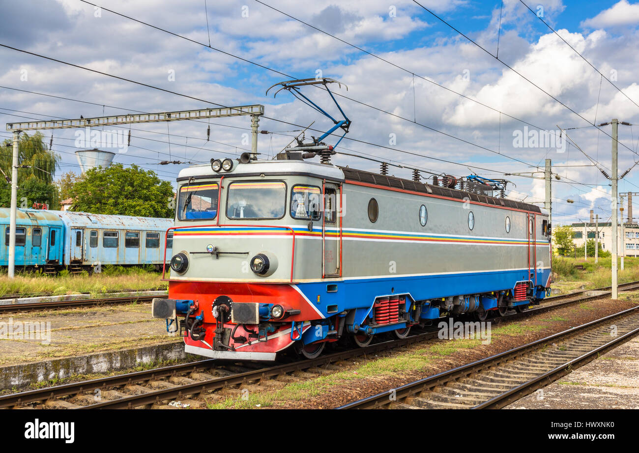 Lokomotive im Cluj-Napoca Bahnhof, Rumänien Stockfoto