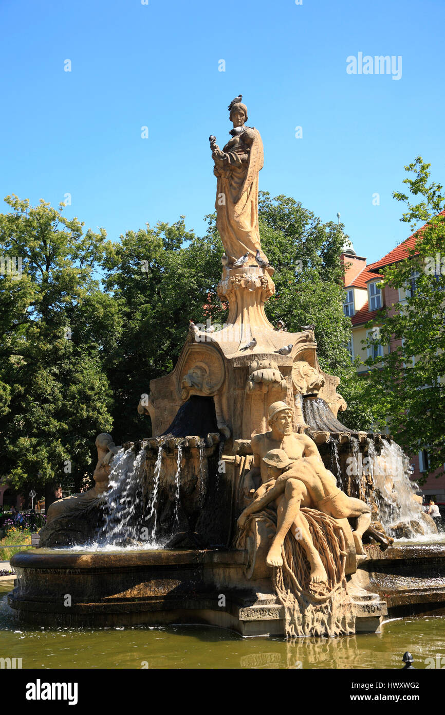 Ceres-Brunnen, Oppeln, Schlesien, Polen, Europa Stockfoto