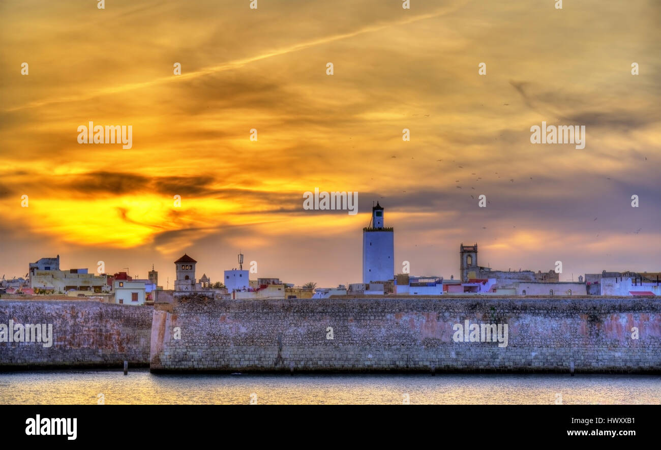 Panorama auf die portugiesische Stadt Mazagan in El-Jadidia, Marokko Stockfoto